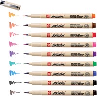 Viltift met brushpen Bruynzeel Sakura Pigma etui à 9 kleuren-2