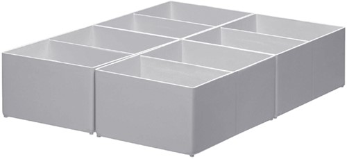 Inzetbak Djois hoog 70x122x168mm 2-vaks grijs-3