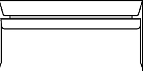 Envelop bank IEZZY C5/6 114x229mm gegomd wit 500 stuks