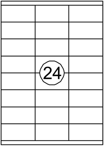 Etiket Quantore 70x35mm 2400stuks