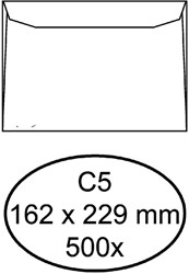 Envelop Quantore bank C5 162x229mm wit 500 stuks