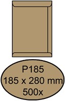 Envelop Quantore akte P185 185x280mm bruinkraft 500 stuks