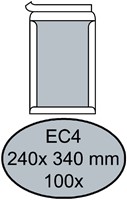 Envelop Quantore bordrug EC4 240x340mm zelfklevend wit 100 stuks