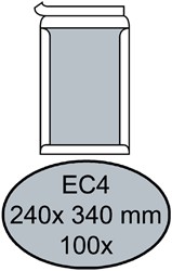 Envelop Quantore bordrug EC4 240x340mm zelfklevend wit 100 stuks