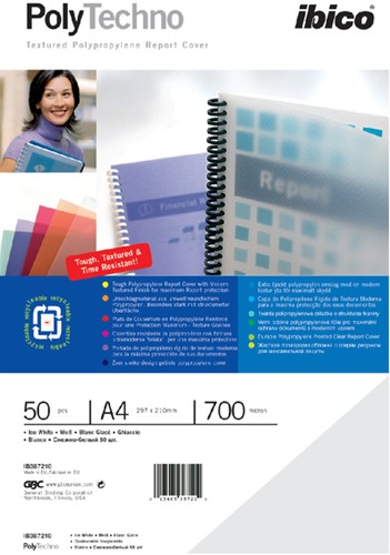 Voorblad GBC A4 PolyTechno 700micron ice wit 50 stuks-2
