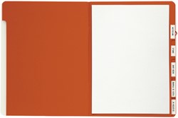 Sorteermap Djois personaliseerbaar A4 6 tabbladen rood