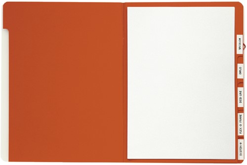 Sorteermap Djois personaliseerbaar A4 6 tabbladen rood