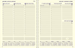 Agenda's weekoverzicht met spiraal