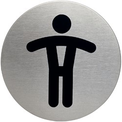 Infobord pictogram Durable 4905 wc heren rond 83mm