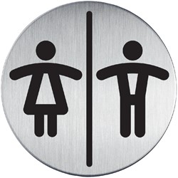 Infobord pictogram Durable 4920 toileten D/H rond 83mm