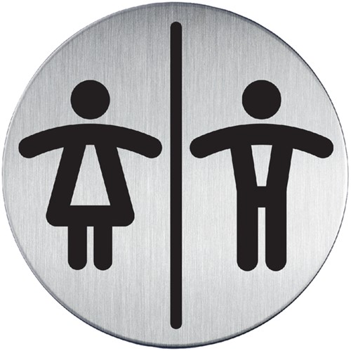 Infobord pictogram Durable 4920 toileten D/H rond 83mm