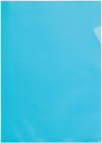 Insteekmap L-model Quantore A4 PP 0.12mm blauw 25 stuks-2