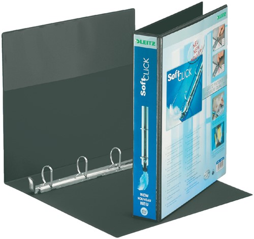 Presentatieringband Leitz SoftClick A4 Maxi 4-rings D-mech 30mm zwart