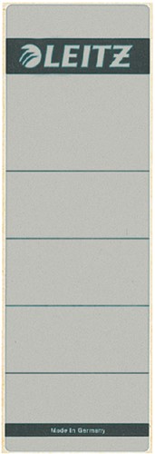Rugetiket Leitz breed/kort 62x192mm zelfklevend grijs