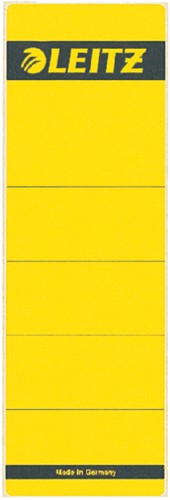 Rugetiket Leitz breed/kort 62x192mm zelfklevend geel 10 stuks