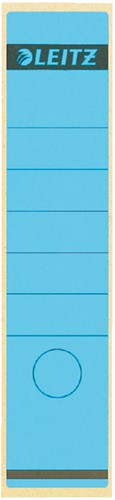 Rugetiket Leitz breed/lang 62x285mm zelfklevend blauw 10 stuks