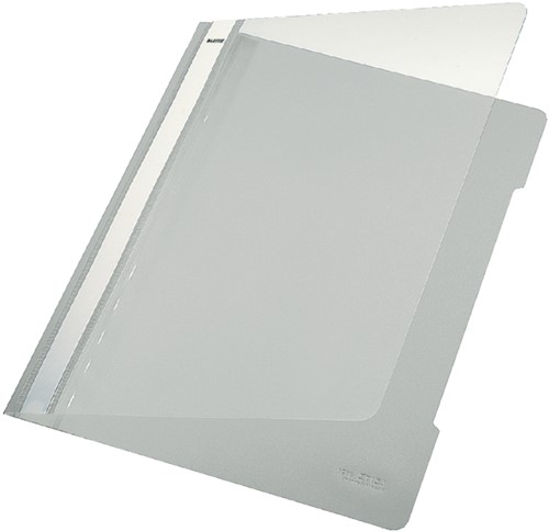 Snelhechter Leitz Standaard A4 gerecycled PP grijs