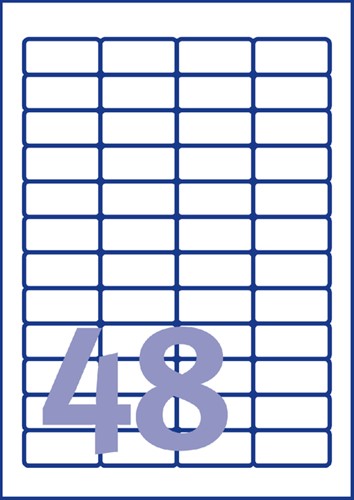 Etiket Avery L4736REV-25 45.7x21.2mm wit 1200 stuks-2