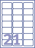Etiket Avery L7560-25 63.5x38.1mm transparant 525 etiketten-2