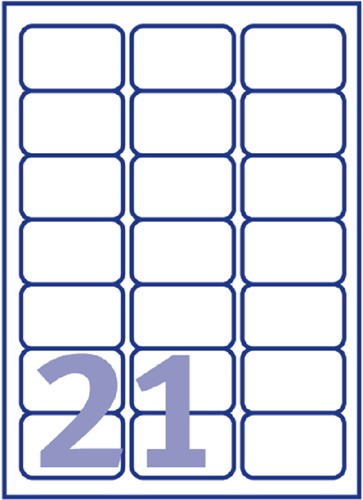 Etiket Avery L7160-40 63.5x38.1mm wit 840 etiketten-2