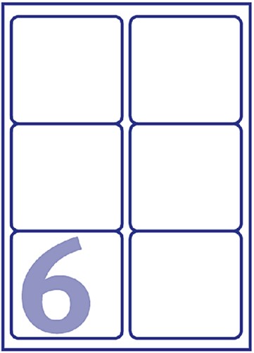 Etiket Avery J8166-25 99.1x93.1mm wit 150 stuks-2