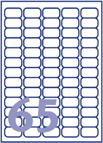 Etiket Avery L7651-25 38.1x21.2mm wit 1625 etiketten-2