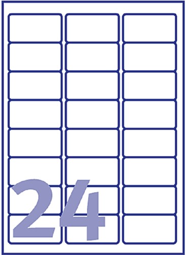 Etiket Avery L4773-20 63.5x33.9mm polyester wit 480 stuks-2