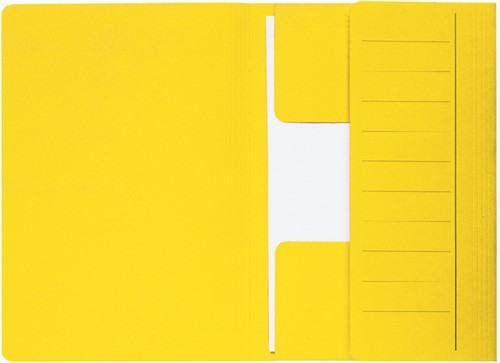 Dossiermap Djois Secolor Mammoet folio 3 kleppen 250gr recylced geel