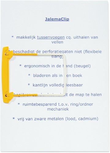 Bundelmechaniek Djois JalemaClip dekplaatjes geel 100 stuks-3