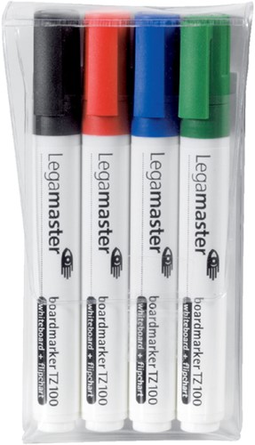 Whiteboardmarker Legamaster TZ 100 rond 1.5-3mm assorti pak à 4 stuks
