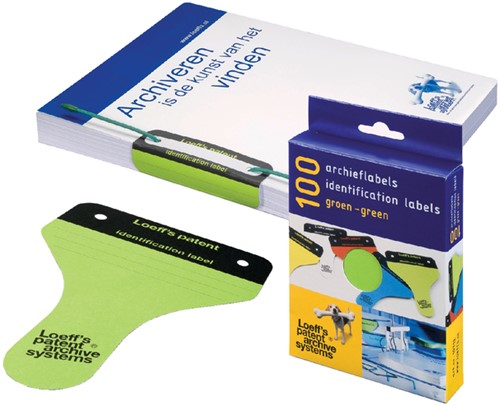 Archieflabel Loeff's karton groen 100 stuks