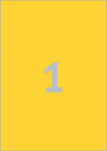 Etiket Avery 3473 210x297mm A4 geel 100 stuks-2