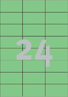 Etiket Avery 3450 70x37mm groen 2400 stuks-2