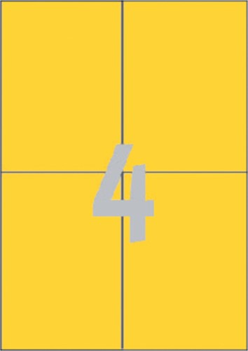 Etiket Avery Zweckform 3459 105x148mm A6 geel 400stuks-2