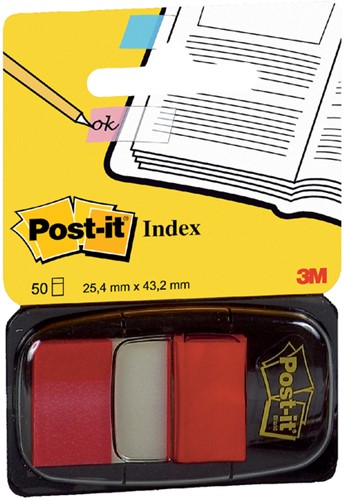 Indextabs Post-it 680 25.4x43.2mm rood 50 tabs-2