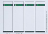 Rug-insteekkaart Leitz breed 56x190mm wit 100 stuks