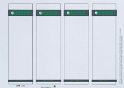 Rug-insteekkaart Leitz breed 56x190mm wit 100 stuks