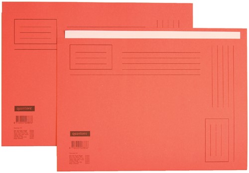 Vouwmap Quantore A4 ongelijke zijde 230gr rood