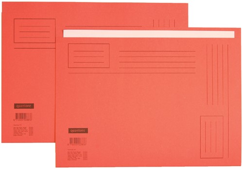 Vouwmap Quantore Folio ongelijke zijde 230gr rood