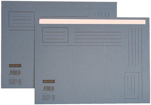 Vouwmap Quantore Folio ongelijke zijde 230gr blauw