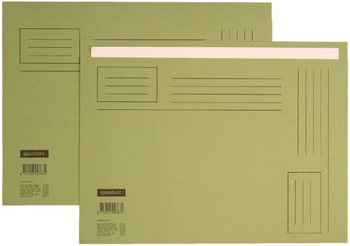 Vouwmap Quantore A4 ongelijke zijde 230gr groen