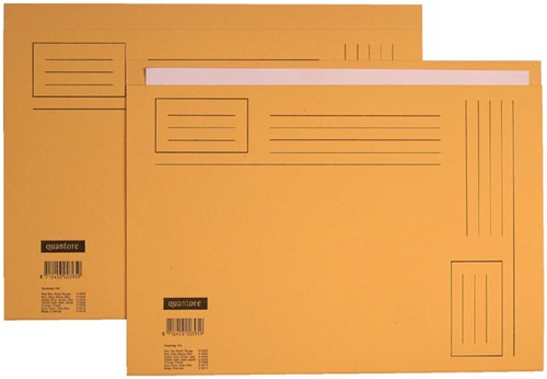 Vouwmap Quantore A4 ongelijke zijde 230gr geel