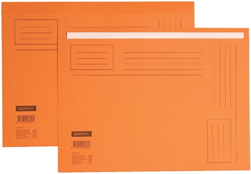 Vouwmap Quantore A4 ongelijke zijde 230gr oranje