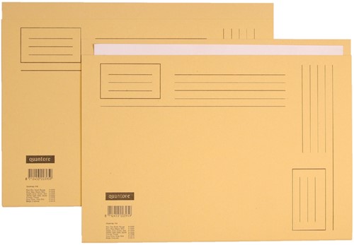 Vouwmap Quantore A4 ongelijke zijde 230gr beige