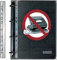 Opbergstrip Djois filestrip A4 295mm 2/4rings transparant 50 stuks-3