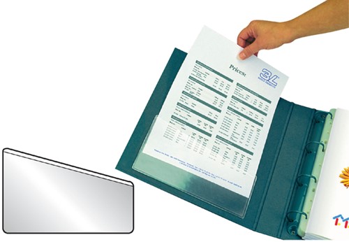 Insteektas Djois U-map 217x130mm zelfklevend PP transparant 5 stuks