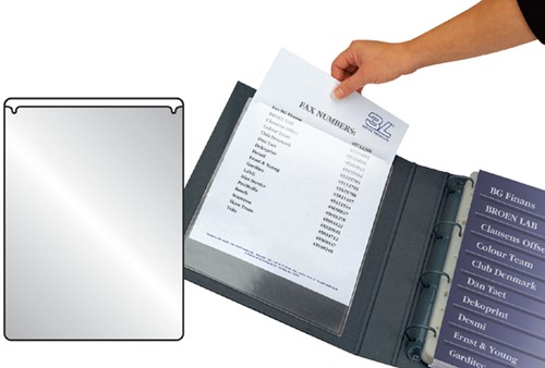 Insteektas Djois U-map 220x305mm zelfklevend PP transparant 10 stuks