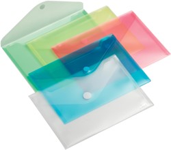 Enveloptas Europel A5 250x180mm dwars transparant wit