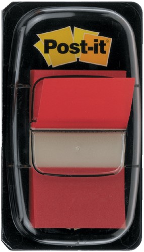 Indextabs 3M Post-it 680 25.4x43.2mm rood