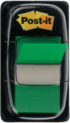 Indextabs 3M Post-it 680 25.4x43.2mm groen